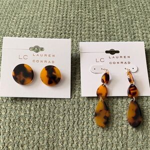 Lauren Conrad Tortoiseshell Earrings Set